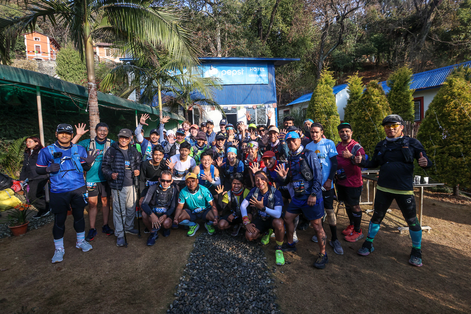 Trailmandu runner competing in a high-altitude Himalayan trail race
